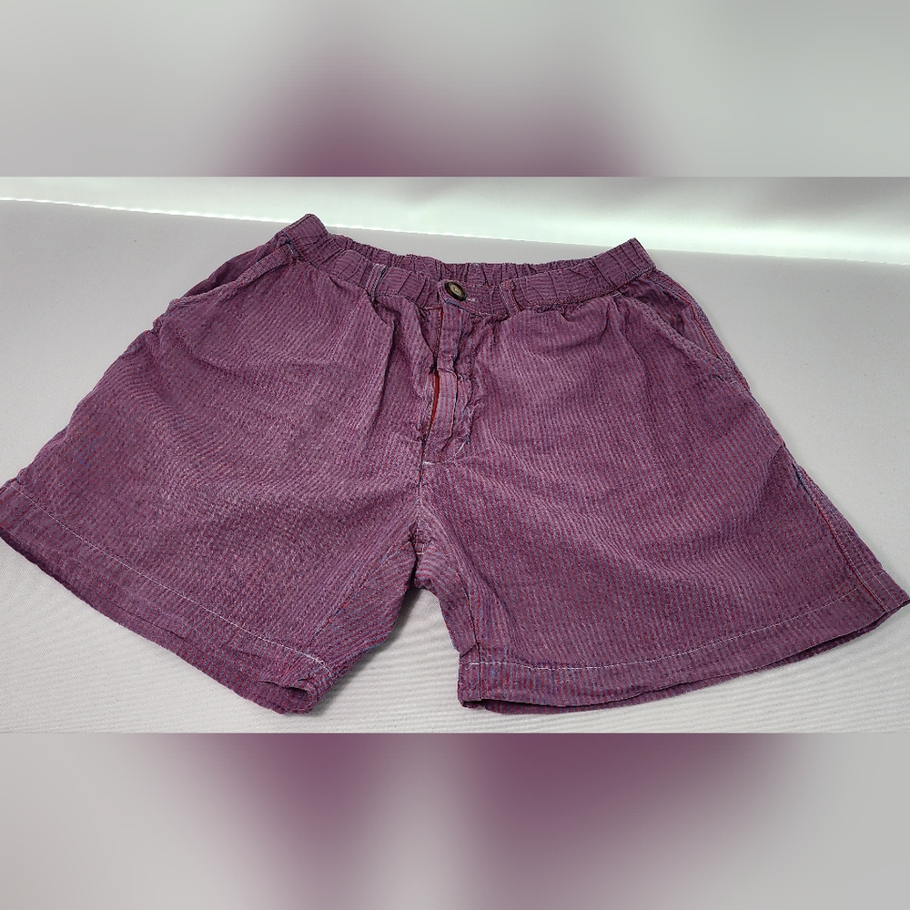 Men's Purple Corduroy Casual Shorts